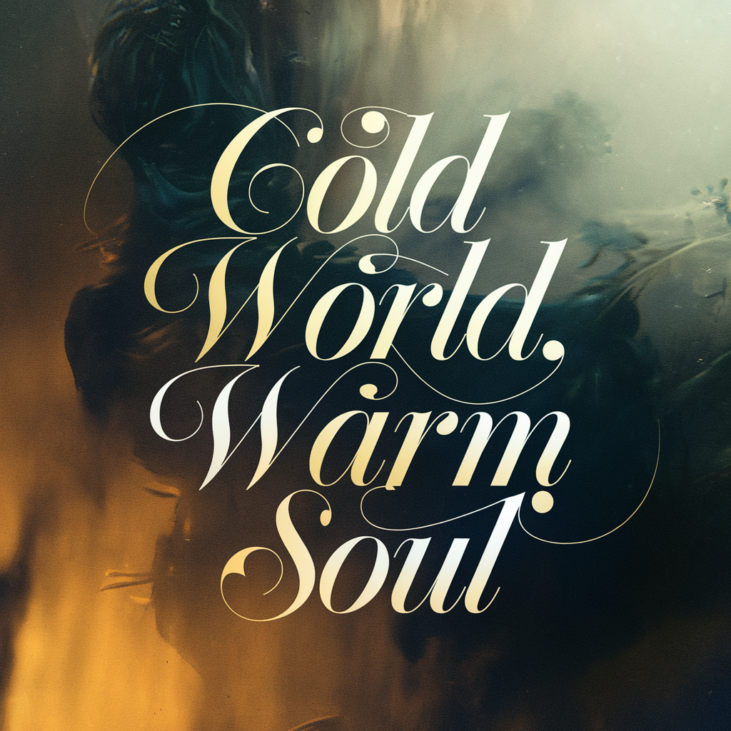 "Cold World, Warm Soul" - (Design 2) Elegant Script Edition Unisex Hoodie